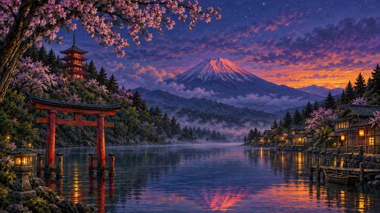 Fuji Sakura — Japanese wallpaper
